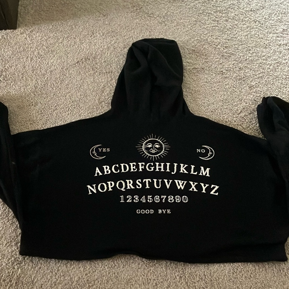 Ouija xs cropped hooded sweatshirt